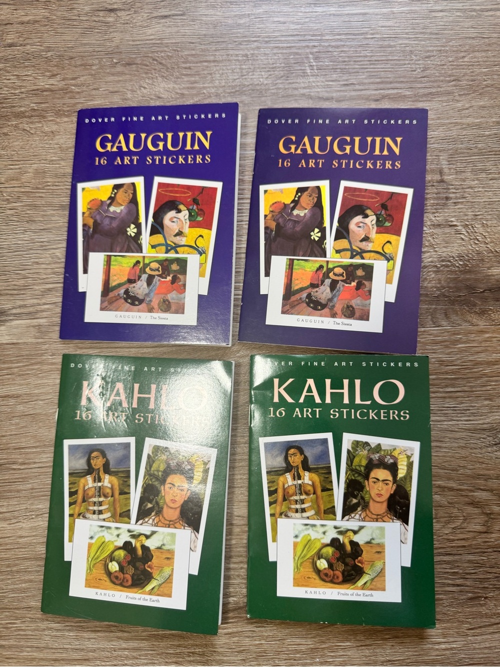 Vintage Dover Fine Art Stickers Frida Kahlo Gauguin Lot